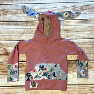 Hooded Sweatshirt with Bunny Ears and Leggings - NWT Size 1-3 Y HANDMADE